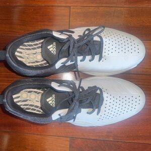 Adidas Men's White and Black Athletic Sneakers